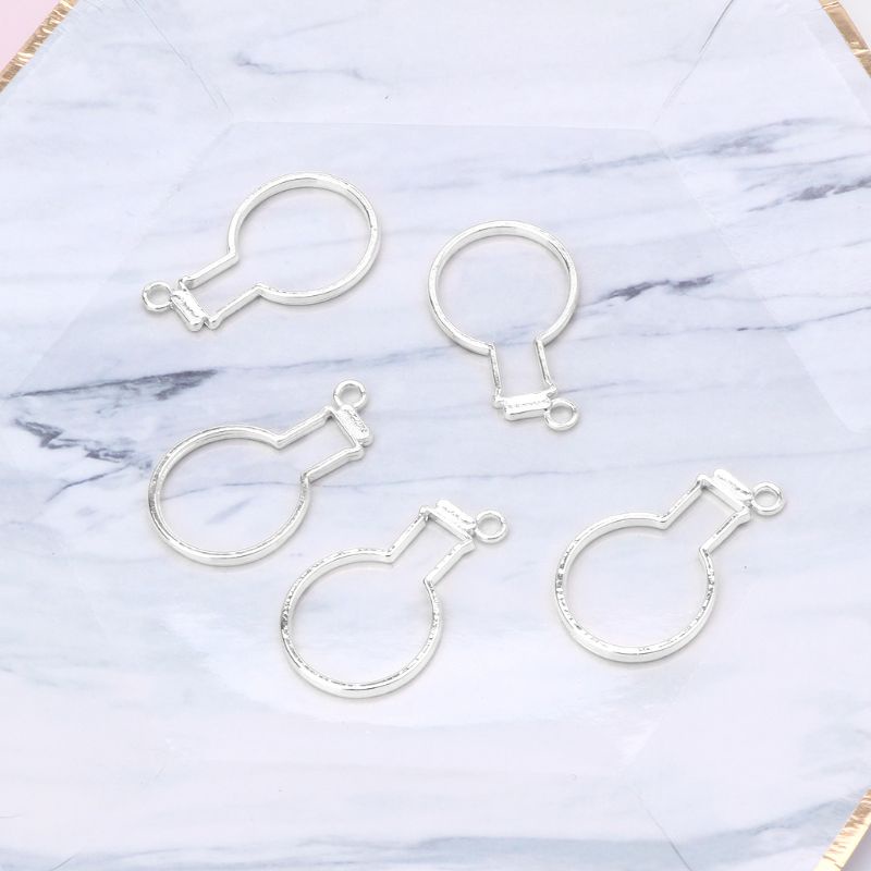 Flgo Mặt Dây Chuyền Hình Bóng Đèn Màu Vàng Kim Lãng Mạn Trang Trí Túi Xách