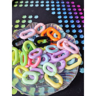10 mắt xích nhựa màu đục 2 size có thể tháo gắn