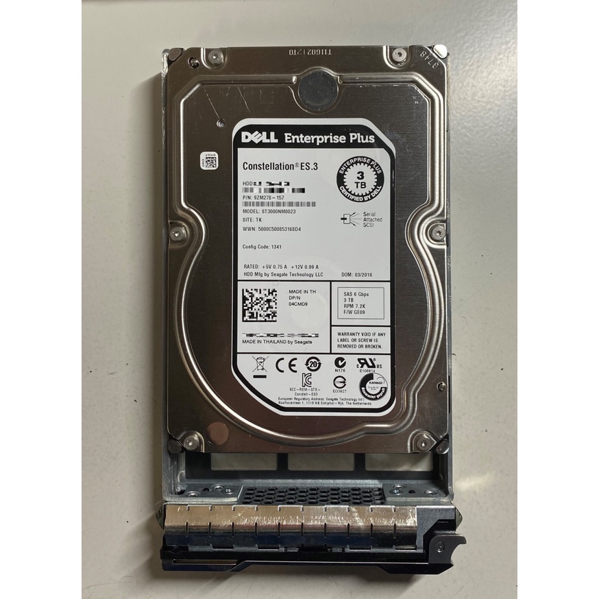 Ổ cứng máy chủ DELL 6TB SAS 6Gbps 7.2K HDD 3,5 inch