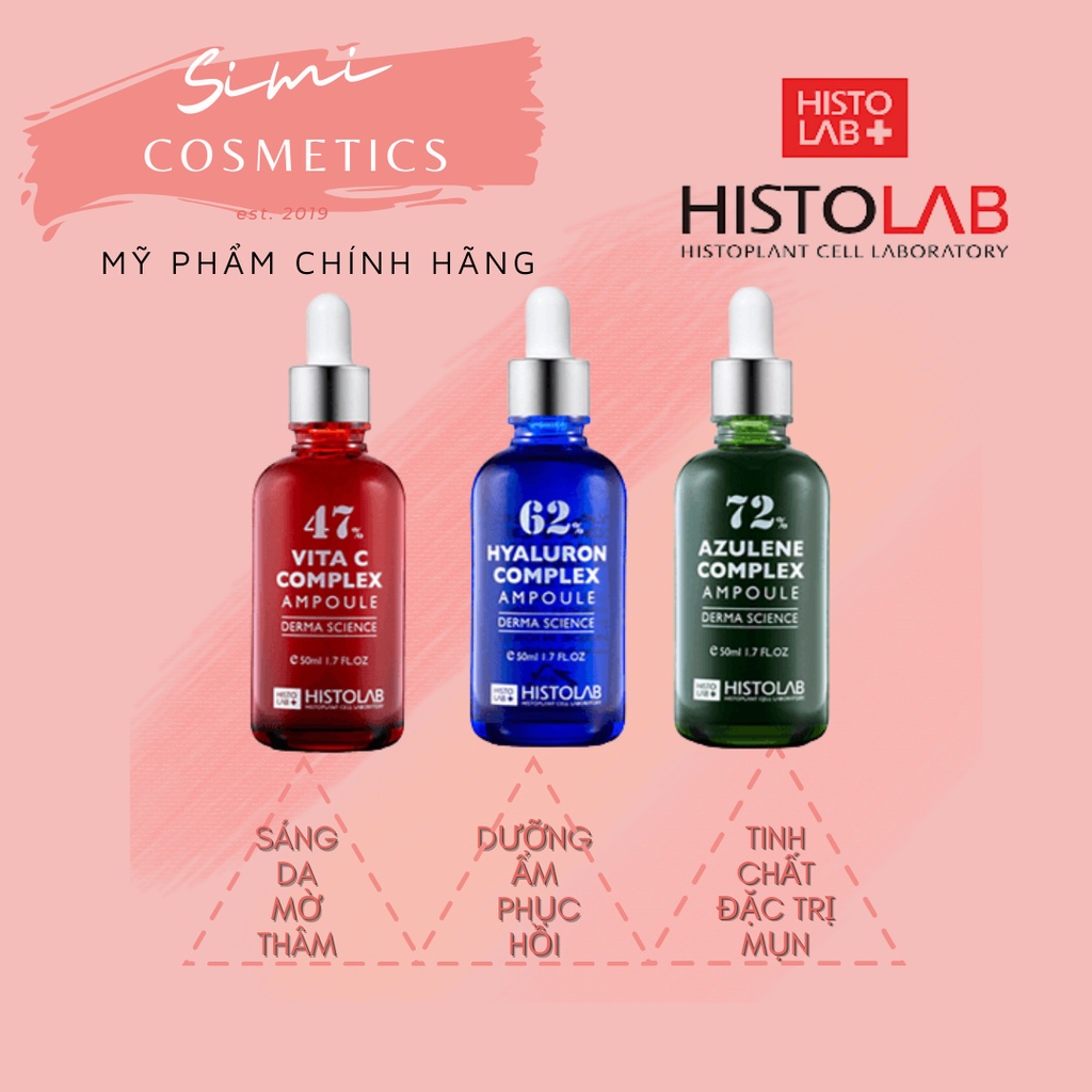 Tinh Chất Serum Complex Ampoule Histolab , Hyaluron 62% , Vita C 47% ,Azulene 72%