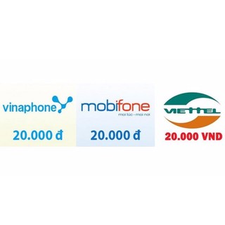 Thẻ cào điện thoại 20.000đ (Bán kèm sim, không bán lẻ)