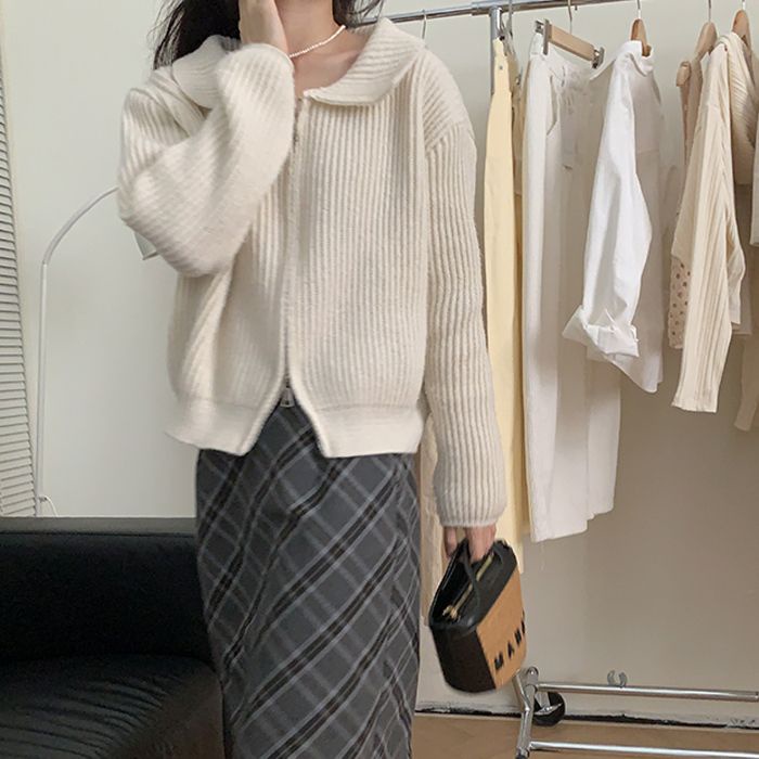 Áo Khoác Sweater Phối Khóa Kéo Thời Trang 2022 Mới Cho Nữ