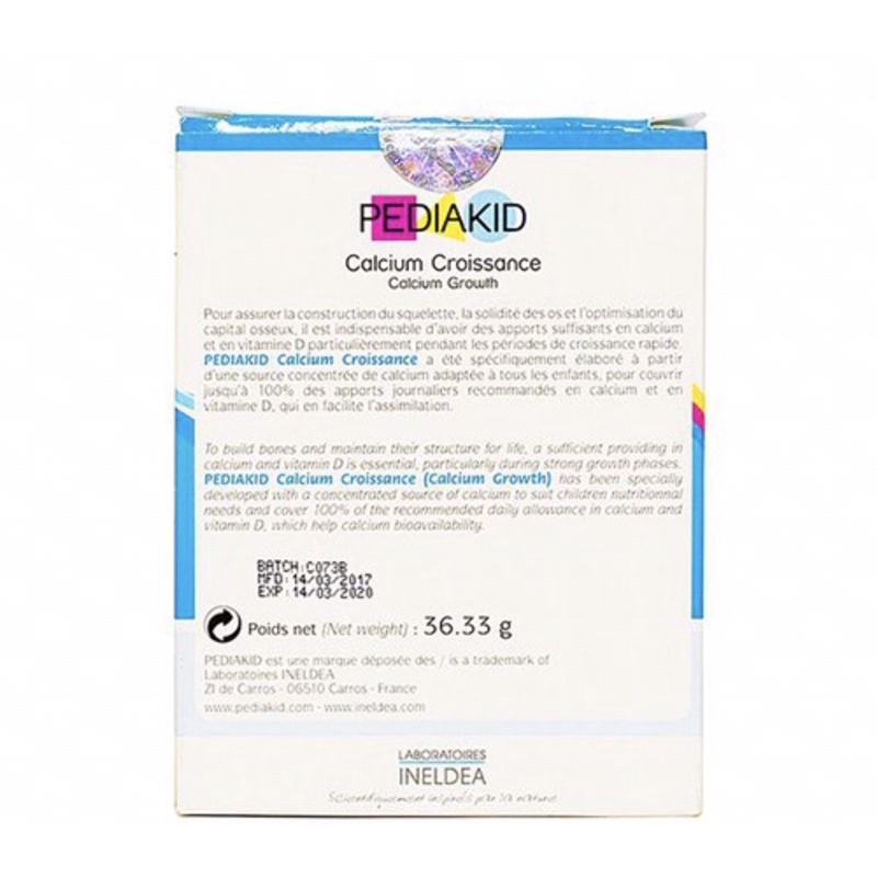 Pediakid Calcium tăng chiều cao 14 gói
