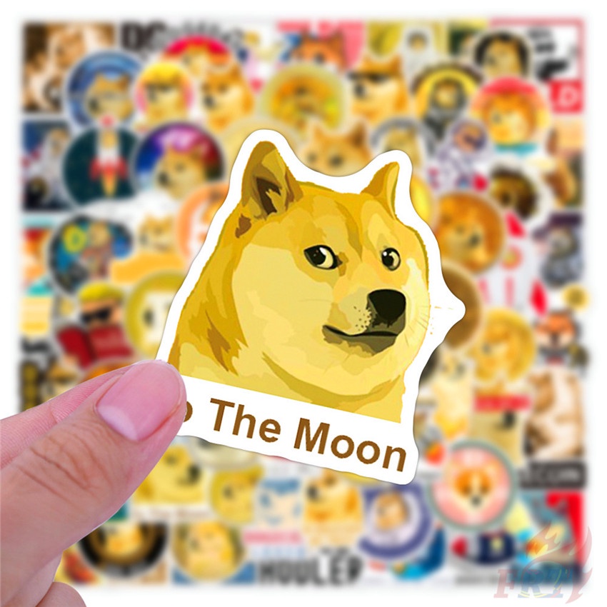 100Pcs/Set ❉ Dogecoin Series A Stickers ❉ DIY Fashion Luggage Laptop Skateboard Decals Doodle Stickers