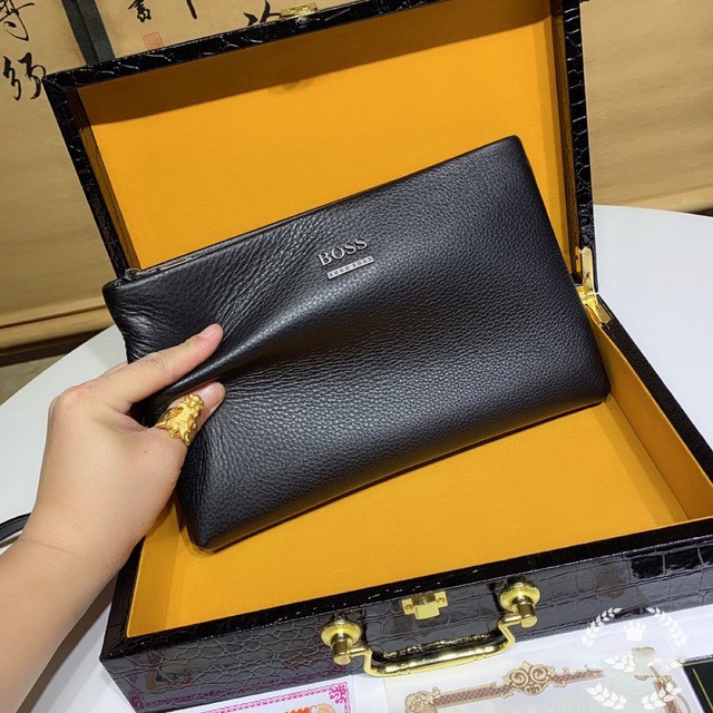 Clutch nam da bò CAO CẤP HUGO BOSS - BH 24tháng-đầy đủ hộp