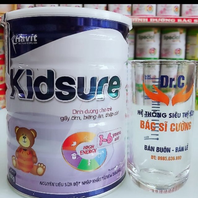 Sữa Kidsure 900g dành cho trẻ 1-6 tuổi , nhất là trẻ biếng ăn , nhẹ cân suy dinh dưỡng , gầy ốm , trẻ kém hấp thu , còi