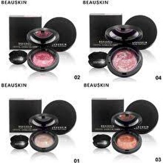 Phấn má Beauskin Crystal Marble Blusher #02 màu hồng