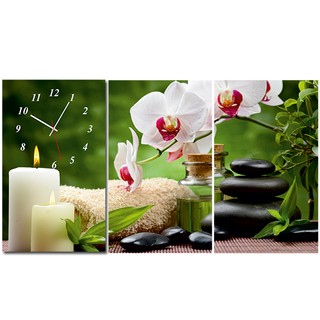 Tranh đồng hồ treo tường tranh trang trí Spa 1 BINBIN TDH33 (Tặng đinh 3 chân)