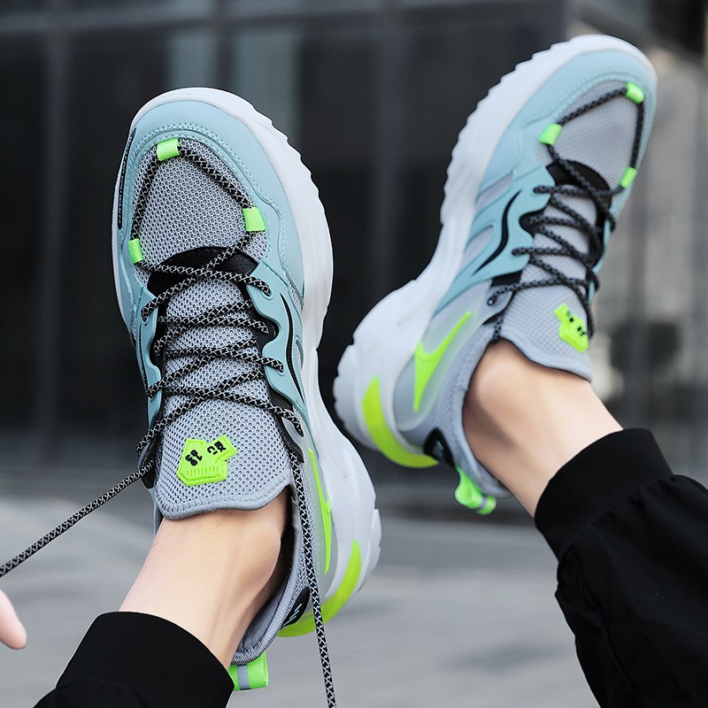 Giày Sneaker Nam OEF Dây Viền Đế Cao Su Non Vải Thoáng Khí