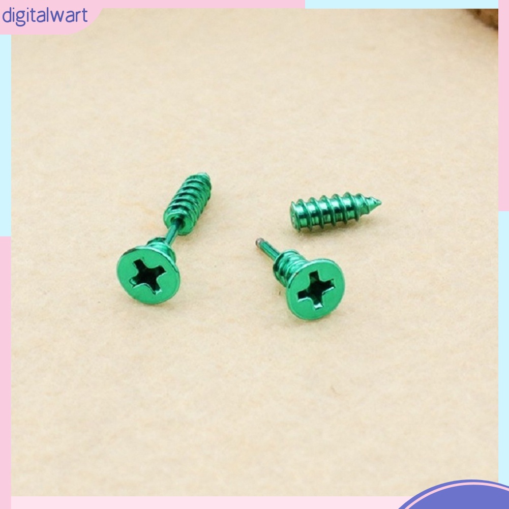 Hoa Tai Kim Loại Hình Vít Đính Đinh Tán Thời Trang Unisex