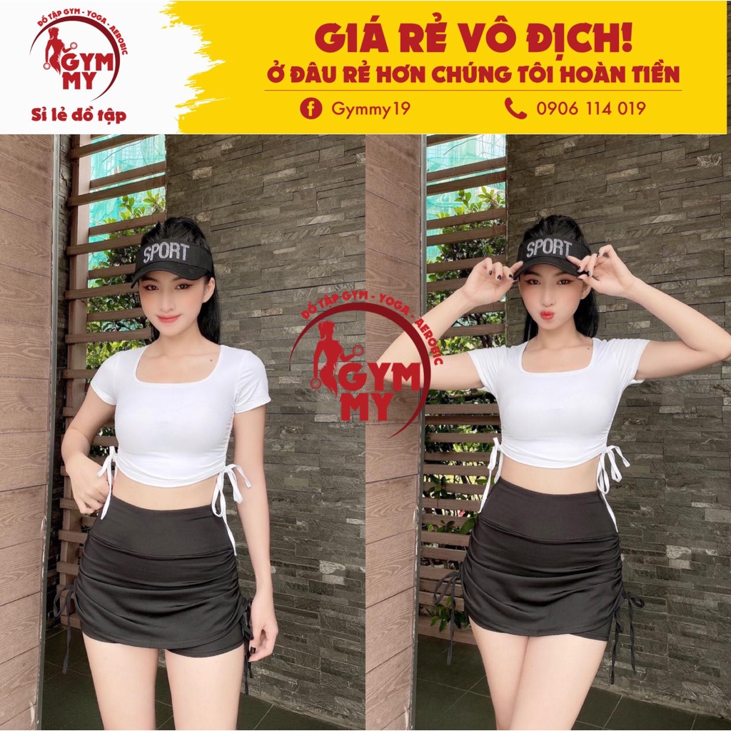 Set Đùi Chân Váy Croptop Thể Thao ⚡️ HÀNG XUẤT KHẨU ⚡️ Tập Gym - Yoga - Aerobic