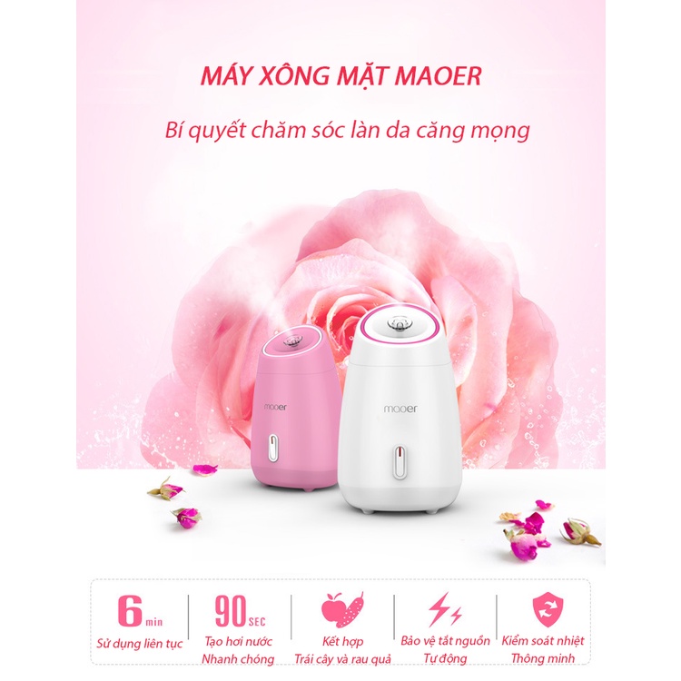 [Hàng Mới Về] Máy Xông Hơi Da Mặt Maoer - Xông Hơi Nóng Giãn Nở Lỗ Chân Lông Đào Thải Hắc Tố Độc Hại, Dưỡng Ẩm Cho Da