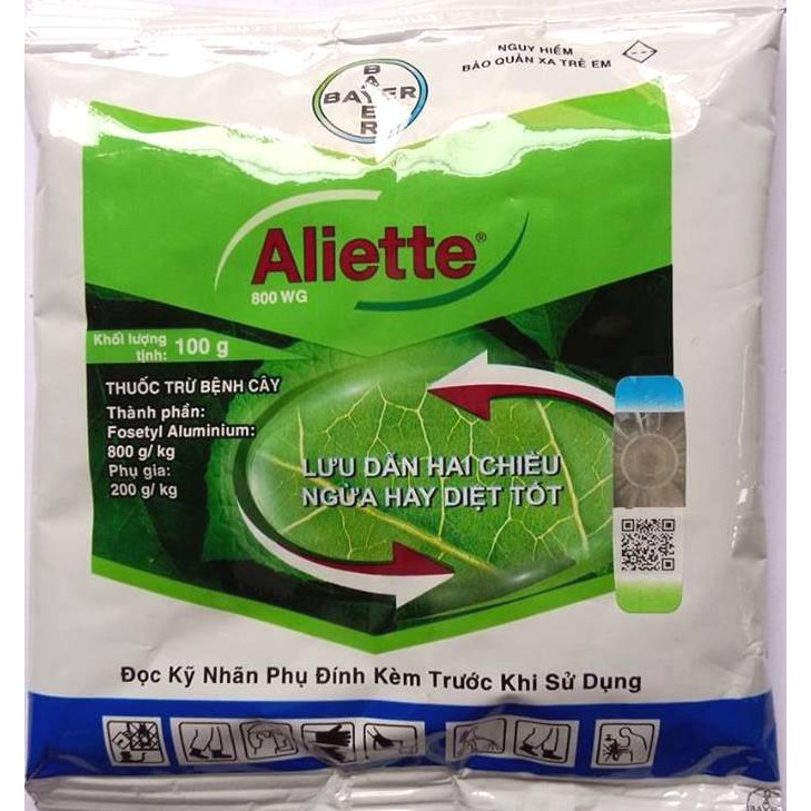 Combo 5 gói Aliete 800WP 100gr - phòng trị nấm mùa mưa cho cây trồng