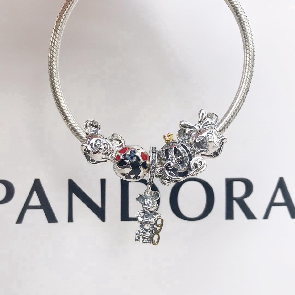 Vòng Tay Pandora 100% Hình Chuột Mickey Cổ Điển Thời Trang Mới Năm 2021 Cho Nữ As 5631