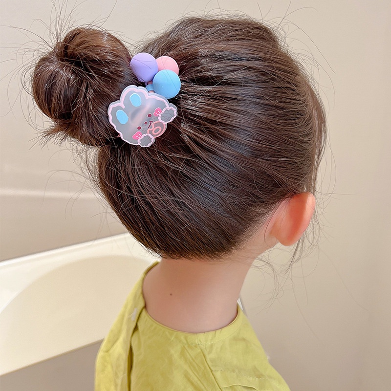 Dây Buộc Tóc Cao Su Co Giãn Tốt Không Làm Đau Cho Bé Gái