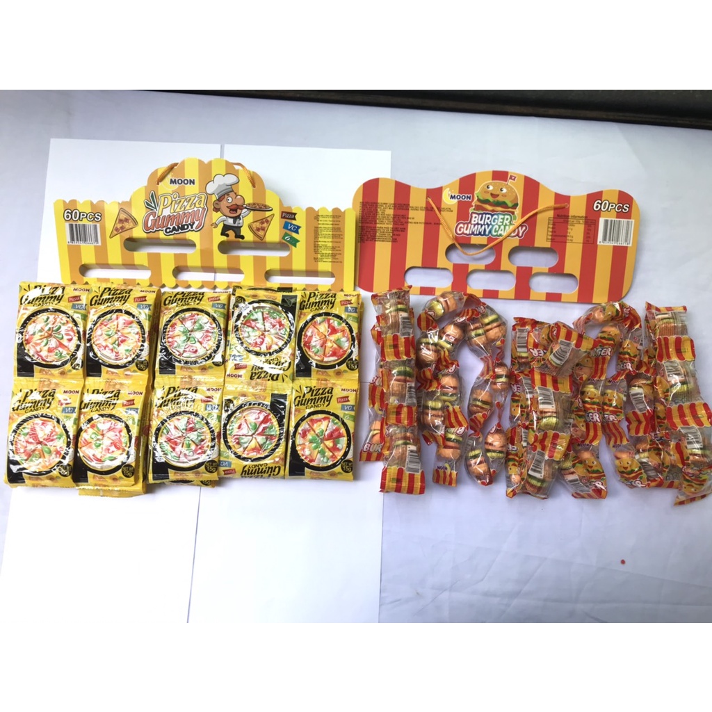 Kẹo Dẻo Pizza Moon Gummy Candy Pizza (Dây 12 gói x 15g)