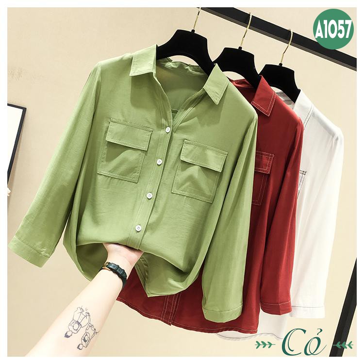 Áo sơ mi công sở 2 túi nắp - A1057