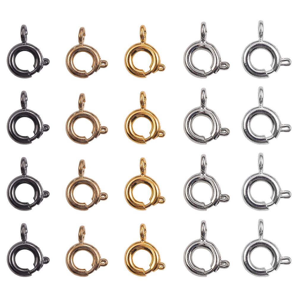 Set 10-20 Khóa Nhẫn Lò Xo Màu Vàng Chuyên Dụng Làm Trang Sức