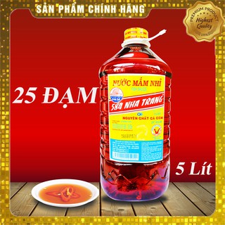 [Mã SKAMLTSM9 giảm 10% đơn 99K] Nước mắm Nhỉ Cá cơm 584 Nha Trang - Loại 25 độ Đạm, Chai 5 Lít, Date luôn mới