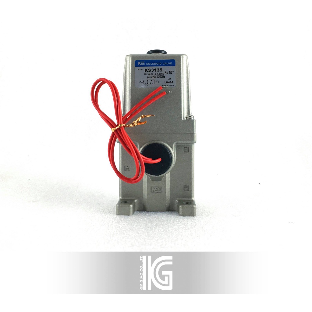 Van KS3135 (Van khí nén 3/2 ren 1/2"-21mm, điều khiển bằng cục coil điện)