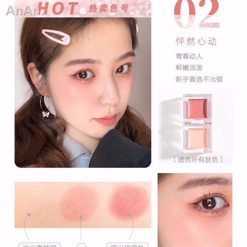 Phấn Má Bắt Sáng Dạng Kem Hai Màu Tự Nhiên Lâu Trôi Magic Casa Minbeauty (B2)