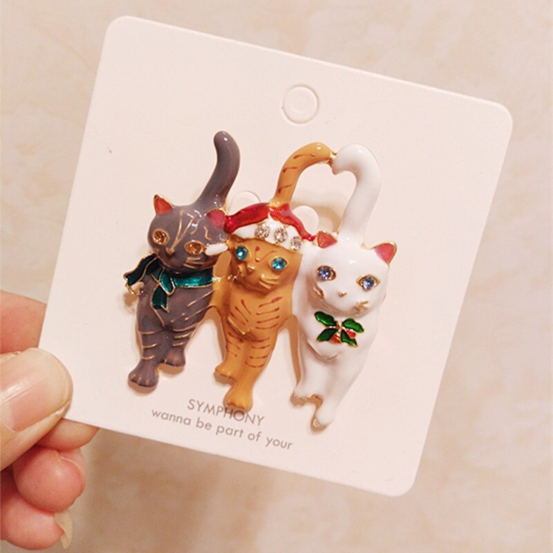 Ghim Cài Áo Kim Loại Hình Mèo Dễ Thương