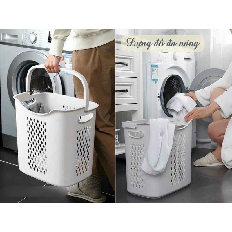 Giỏ caro cao, giỏ đựng đồ đa năng có quai xách nhựa Việt Nhật 3373