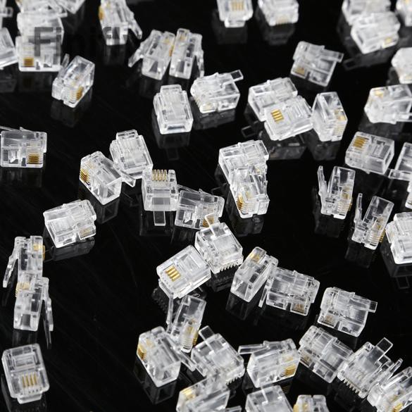 Đầu Nối Rj11 Rj-11 6p4c 100x 4 Pin | BigBuy360 - bigbuy360.vn