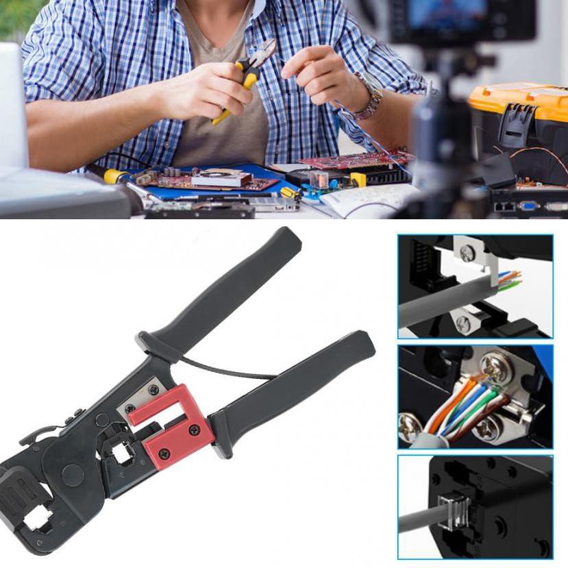 Kìm Bấm Dây RJ-45 RJ-11 RJ12 8P8C 6P2C UTP Cat5 376E | BigBuy360 - bigbuy360.vn