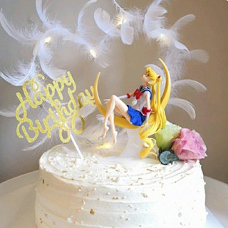 Thủy thủ mặt trăng trang trí bánh kem, đồ chơi cho bé - Hàng nhựa đặc đẹp