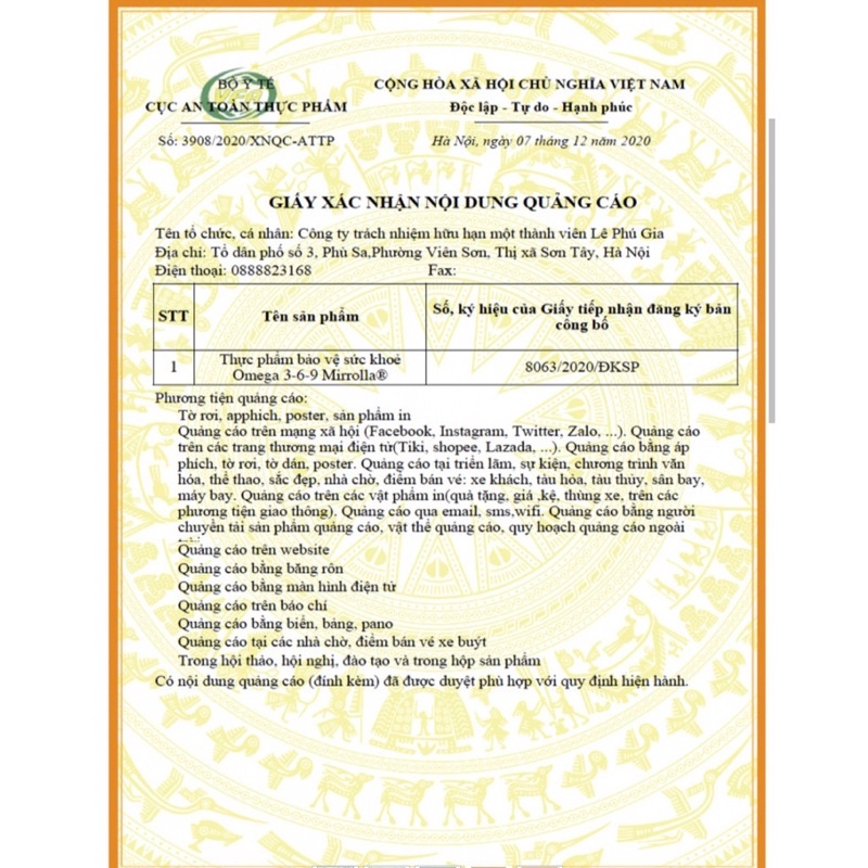 Omega 369 Nga mirrolla 100 viên