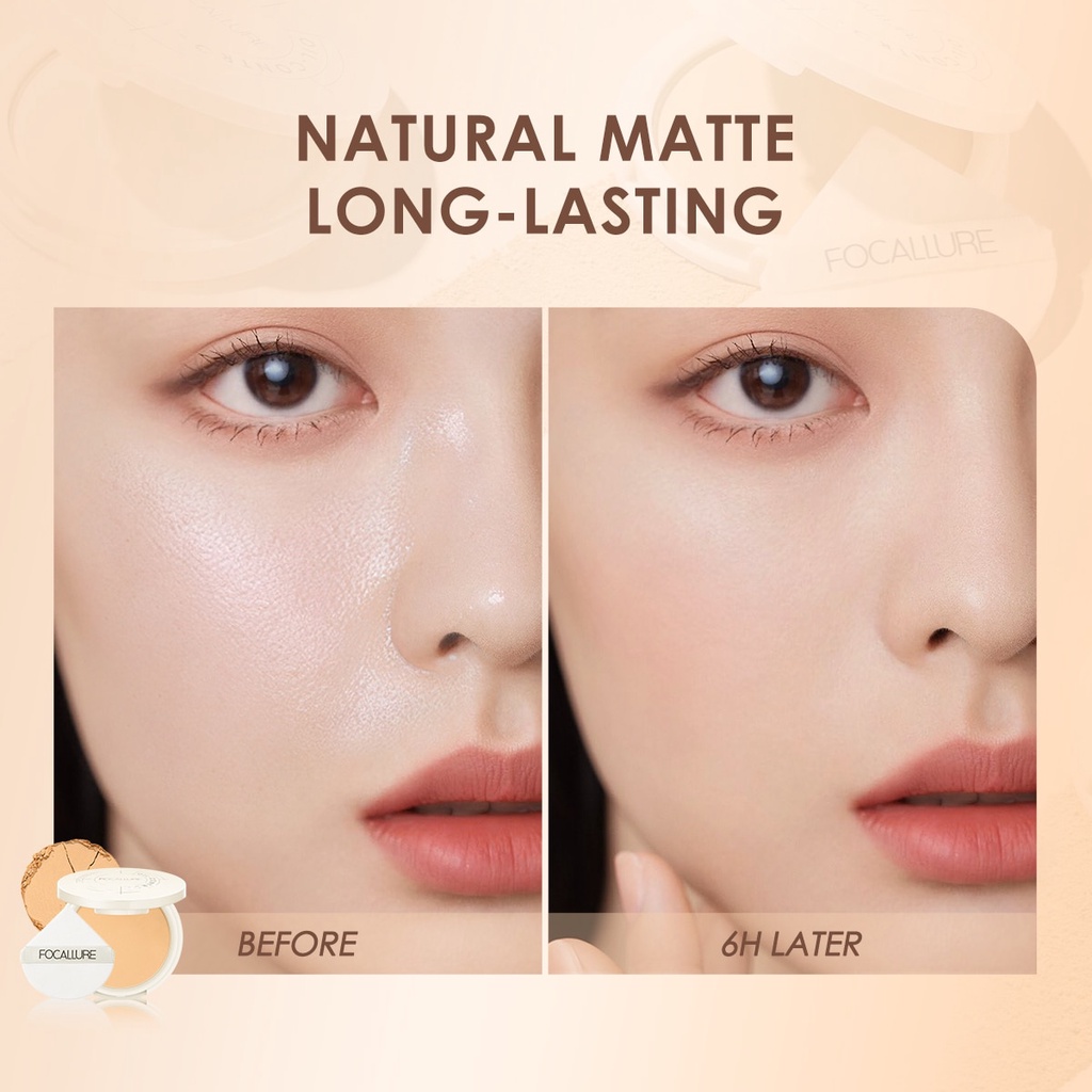 Phấn Nén Focallure Lâu Trôi Chống Thấm Nước Kiềm Dầu