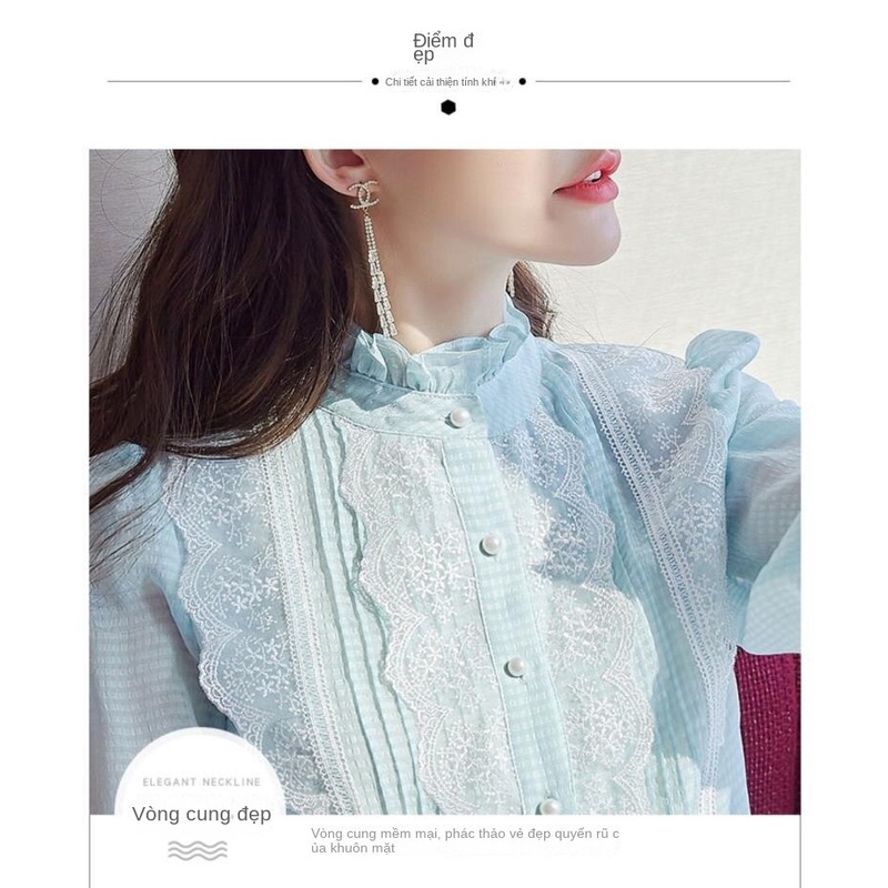 Xikeer Áo Sơ Mi Voan Thời Trang Hàn Quốc 2022 Dành Cho Nữ