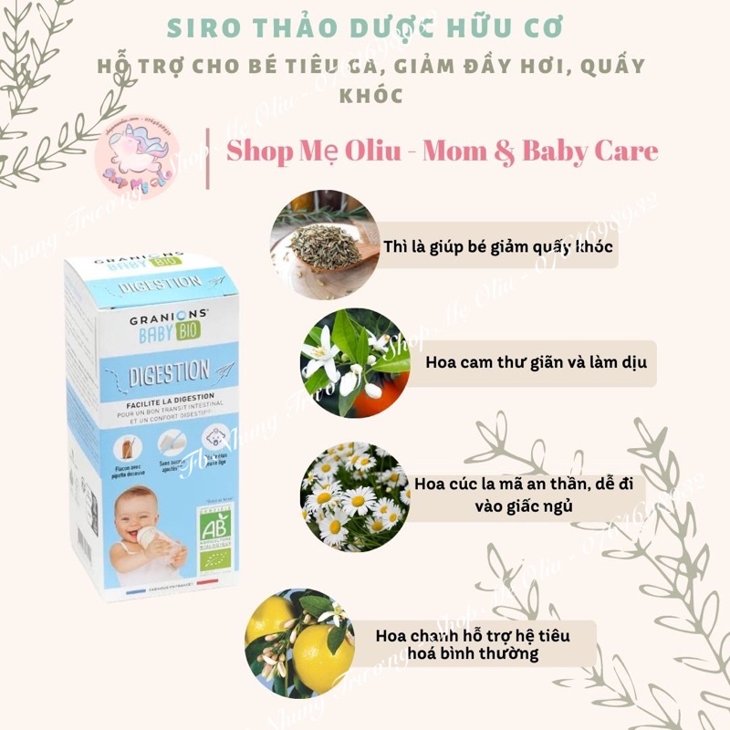 Siro tiêu hóa Granions Kid Bio Digestion 125ml cho bé date 11/2023