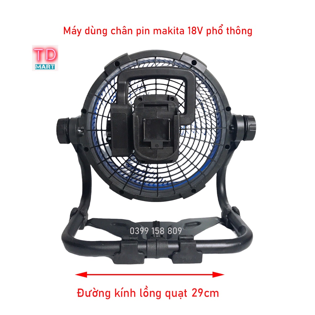 Quạt chạy pin KINGPRO Chân Pin Phổ Thông