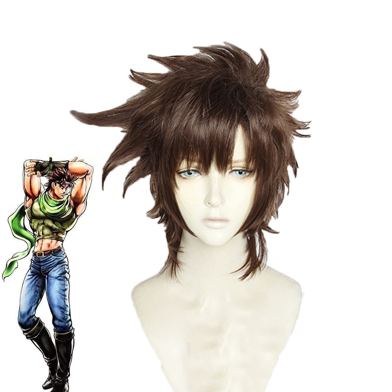 Tóc Giả Ngắn Màu Nâu Hoá Trang Nhân Vật Jojo 'S Bizarre Adventure Joseph Joestar