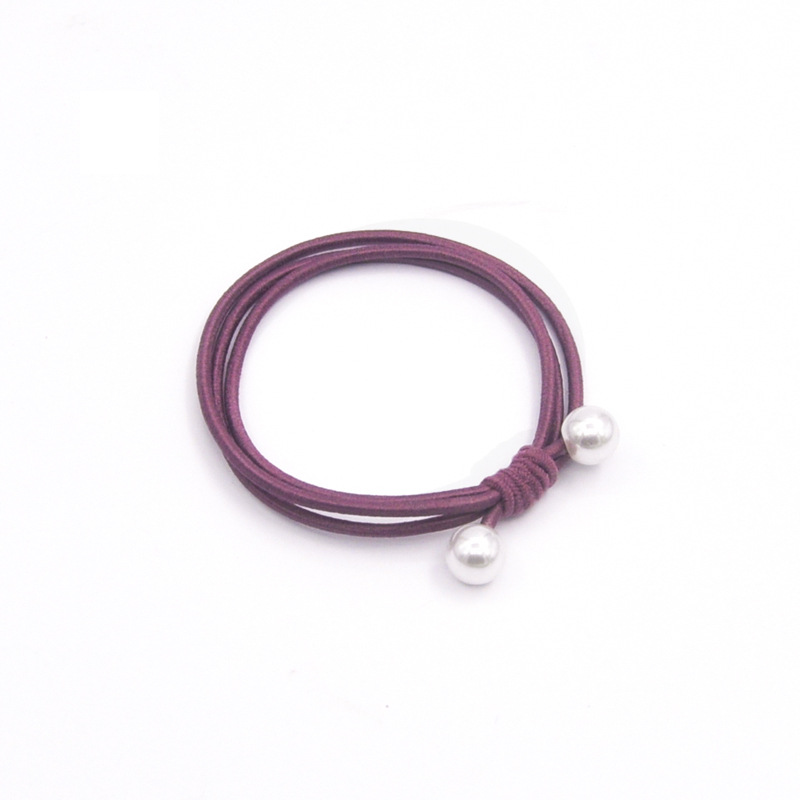 Dây Cột Tóc Cao Su Đính Hạt Ngọc Trai Đơn Giản Phong Cách Hàn Quốc