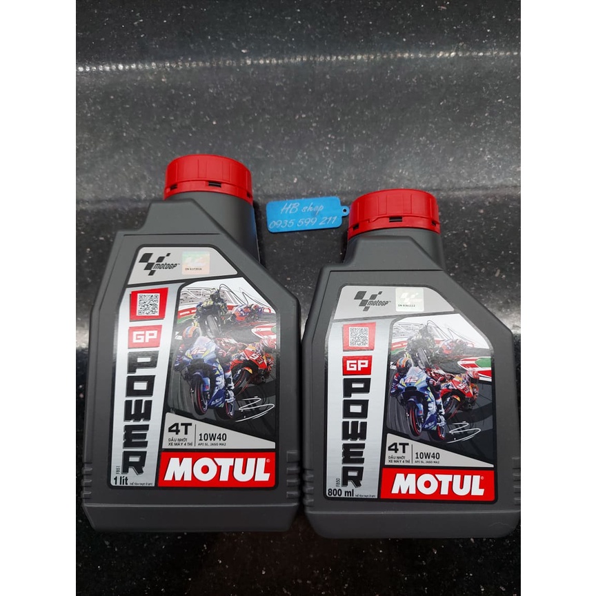 NHỚT MOTUL GP POWER 4T 10W40 XE SỐ 1 LÍT VÀ 800ML  MA2