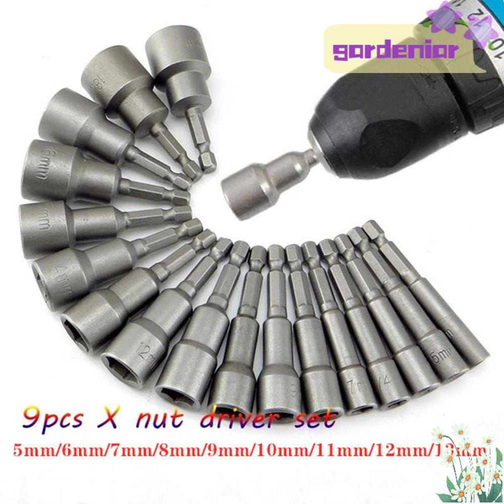 Set 9 Đầu Nối Mũi Khoan Lục Giác 5mm-13mm Chuyên Dụng