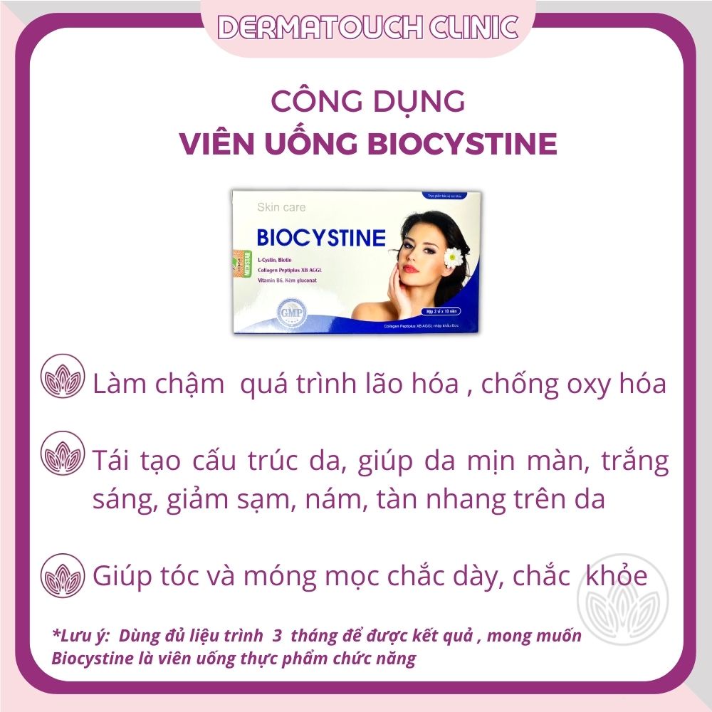 Biocystine viên uống chăm sóc hỗ trợ đẹp da, trắng da, mọc tóc, mọc móng