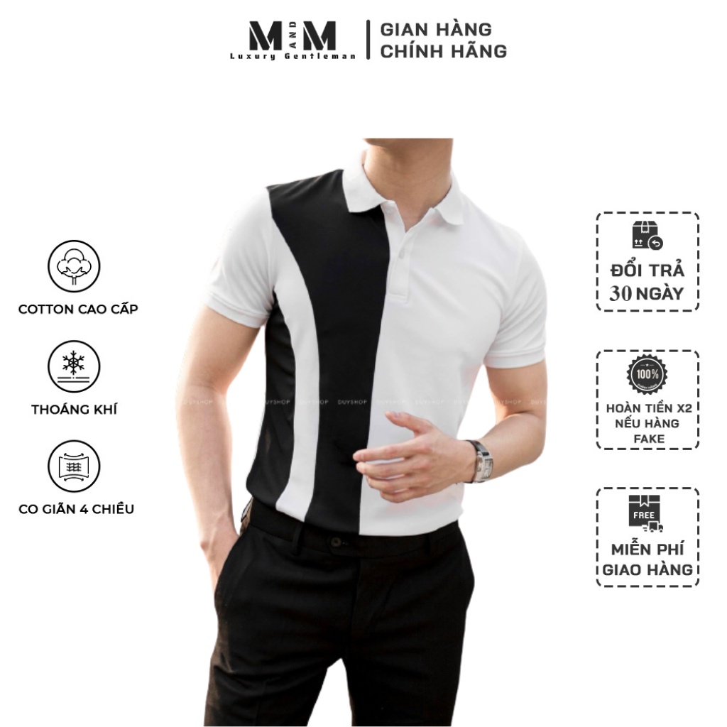Áo Thun Nam, Áo thun polo nam MAM cổ bẻ ngắn tay cao cấp, vải Cotton co giãn,dày dặn,form regular fit | BigBuy360 - bigbuy360.vn