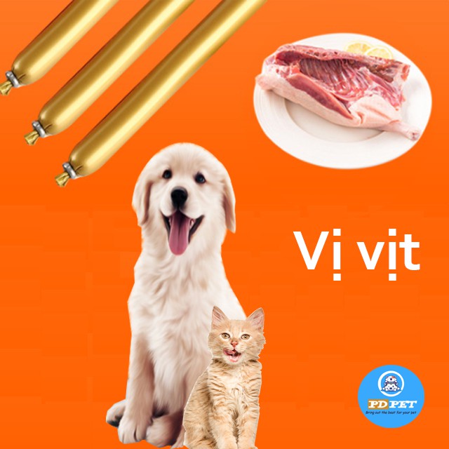 Xúc xích cho thú cưng chó mèo hamster dinh dưỡng giá siêu rẻ ăn liền cây 15g