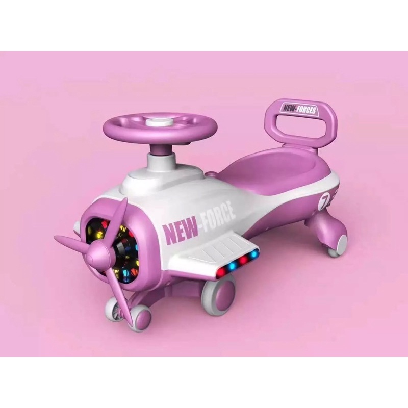 Xe lắc máy bay cho bé  ,xe chòi chân cao cấp New force có đèn nhạc  mẫu mới nhất  trọng tải 120kg.