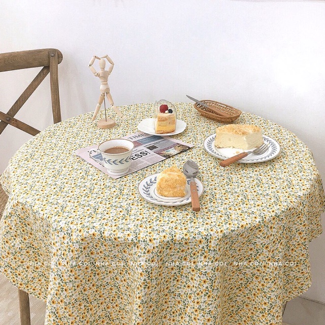 KHĂN ĐA NĂNG TRẢI BÀN + KHĂN TRẢI PICNIC HOA NHÍ VÀNG
