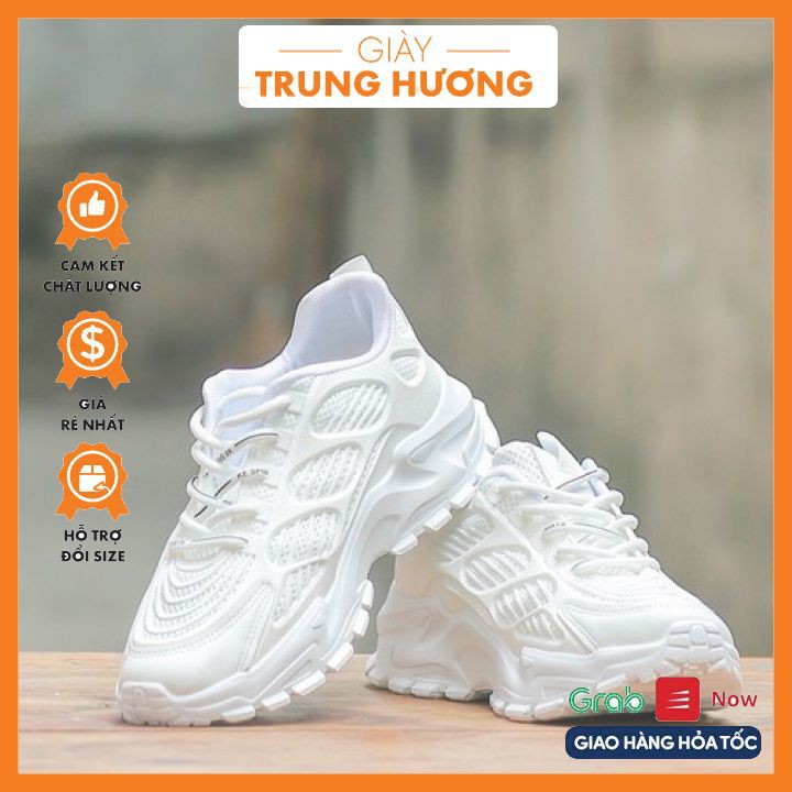 [BÁN LỖ XIN 5 SAO] Giày Thể Thao Nam, Giày Sneaker Màu Trắng - CHÍNH HÃNG, HÀNG CAO CẤP Trung Hương B76 fullbox