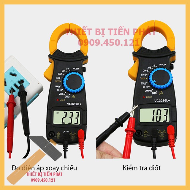 [GIÁ HỦY DIỆT] Đồng Hồ Đo Vạn Năng Ampe Kìm Cầm Tay VC3266L+ Kèm Pin Chính Hãng