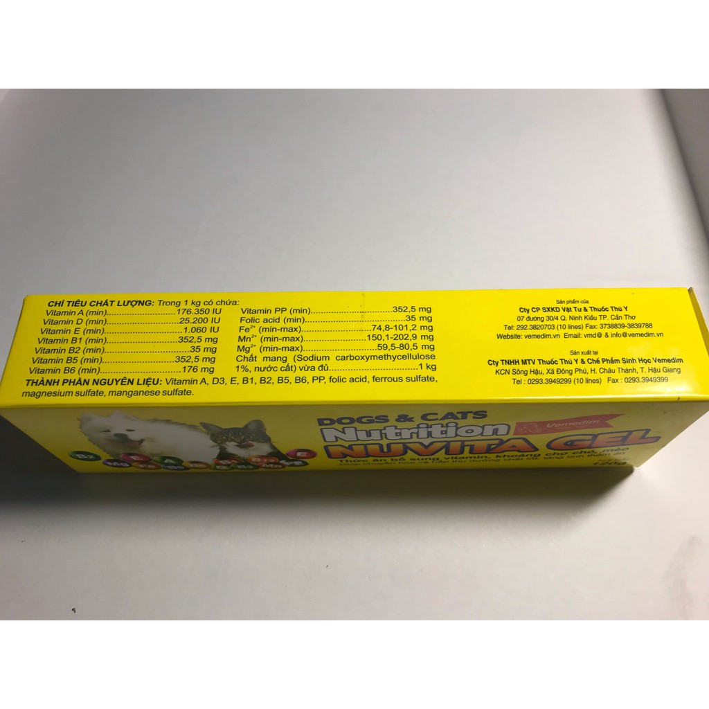 Nuvita Gel dinh dưỡng thú cưng chó, mèo bổ sung vitamin, khoáng chất