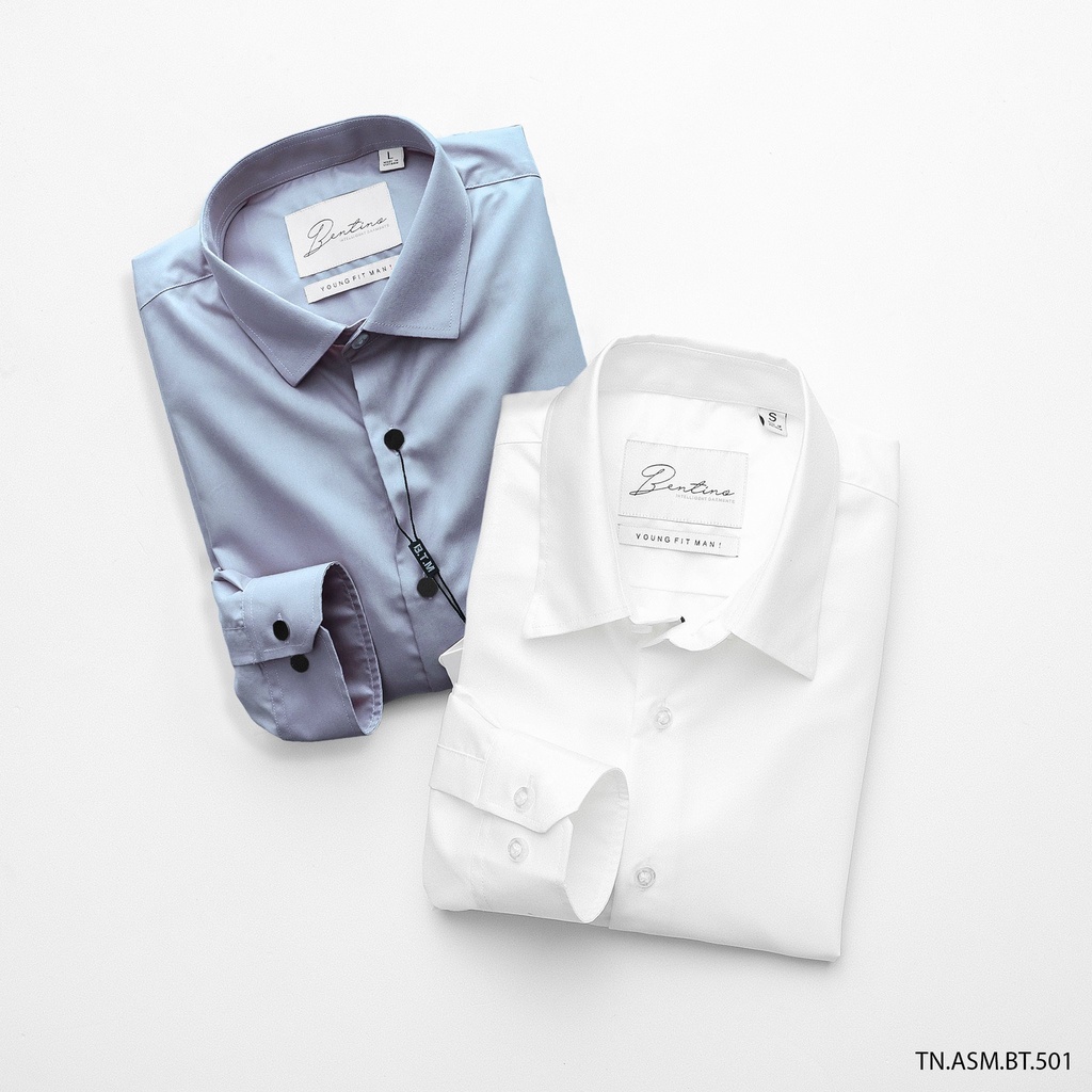 Áo sơ mi nam dài tay trẻ trung với chất liệu modal chống nhăn, mịn mát, form slim fit B501