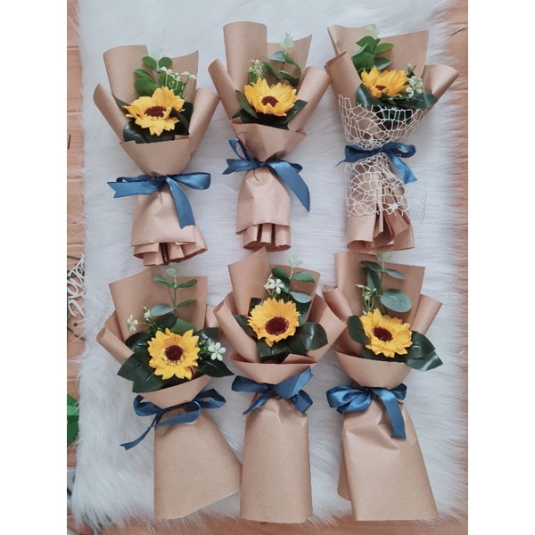 3 bó hoa sáp hướng dương