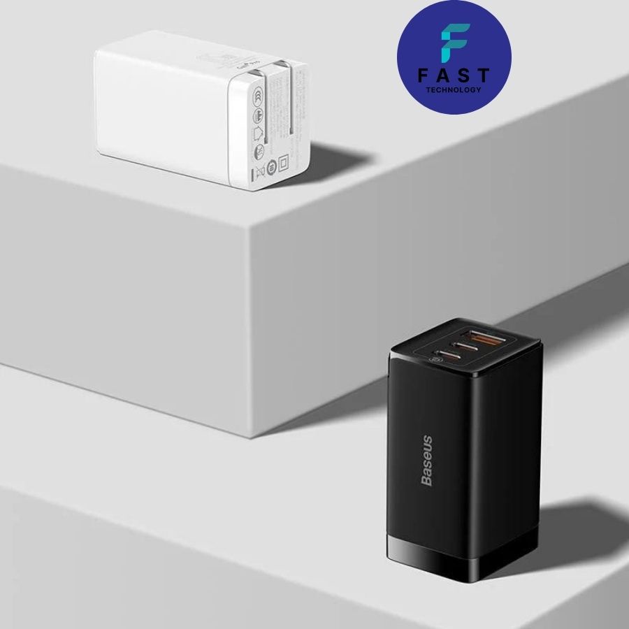 Bộ sạc nhanh Baseus GAN3 Pro 65W PD3.0 QC4+ cho Laptop Smart phone